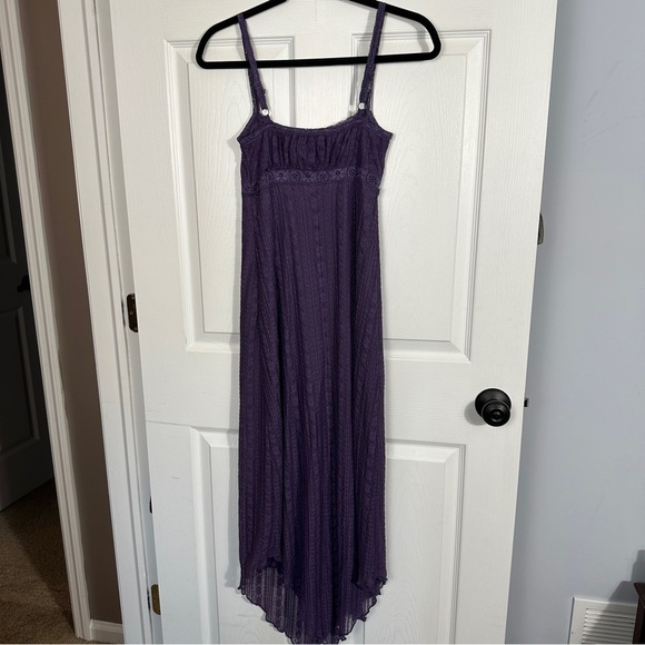 Urban Outfitters Nikita Lace Hanky Hem midi dress, purple, sz S, NEW - Picture 14 of 16